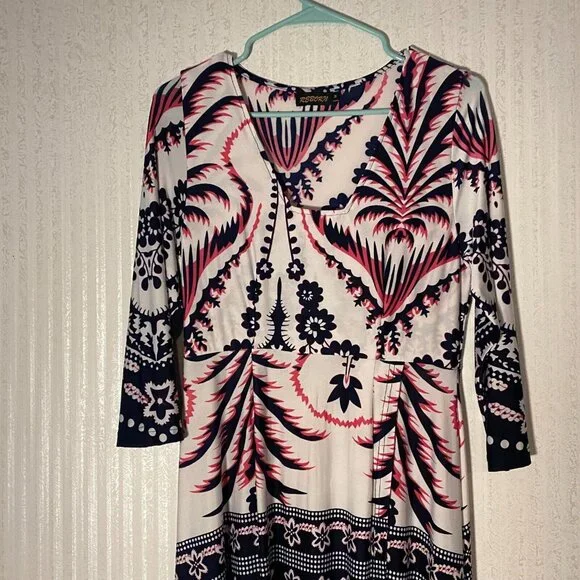 Reborn Floral Printed Long Sleeve Maxi Dress Size Medium - Picture 2 of 10